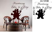 3D Sticker Decoratie Petshop Verzorgingsalon Muursticker Hond in bad nemen Afneembaar Vinyl Art Kat Decals Home Decor - Salon11 / Small