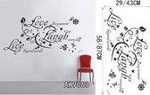 3D Sticker Decoratie Live Laugh Love Quotes Muurstickers Zooyoo1002 Home Decoraties Adesivo De Paredes Verwijderbare Diy Muurstickers Citaat Zeggen Woorden - AW9063 / Large