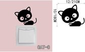 3D Sticker Decoratie Cartoon Black Cat Cute DIY Vinyl Wall Stickers For Kids Rooms Home Decor Art Decals 3D Wallpaper Decoration Adesivo De Parede - CAT8 / Large