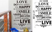 3D Sticker Decoratie One Love One Heart Quote Muurschildering Poster Verwijderbare Infinity Love Kiss Vinyl Muursticker Vinyl Decal Home Decor - LOVE49 / Large