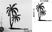 3D Sticker Decoratie Grote palmbomen Vogel Verwijderbaar Vinly Muurtattoo Art Mural Decor Sticker Muursticker Interieur - Palm2 / Large