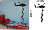 3D Sticker Decoratie Gepersonaliseerd vliegtuig Vinyl muurstickers Kinderkamer Sticker Jet Art muurstickers muurschildering voor kinderen kamers Helicopter Home Decoration - Jet8 /