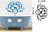 3D Sticker Decoratie Indische Namaste Woorden Religie Muurtattoo Vinyl Lotus Yoga Sticker Boeddha Ganesha Home Decor Slaapkamer Bloem Muurschildering - zwart / Large