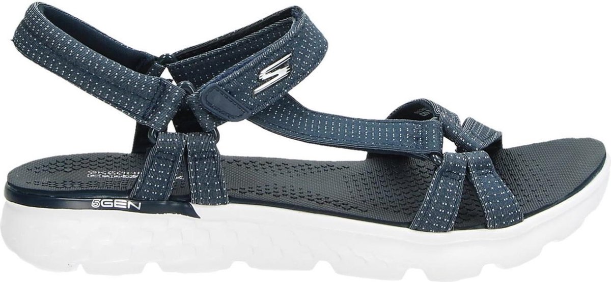 En vaas Stamboom Skechers Goga Max dames sandaal - Blauw - Maat 38 | bol.com