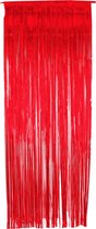 PARTYDECO - Glinsterend rood gordijn - Decoratie