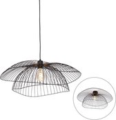 Leuchten Direct pua - Design Hanglamp eettafel voor boven de eettafel | in eetkamer - 1 lichts - Ø 660 mm - Zwart - Woonkamer | Slaapkamer | Keuken