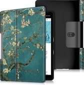 Tablet Hoes geschikt voor Lenovo Yoga Smart Tab 10.1 - Tri-Fold Book Case - Witte Bloesem