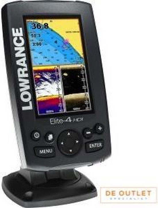 Lowrance Elite 4 HDI + 83/200 455/800 fishfinder