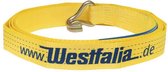 Westfalia Spanband los uiteinde 7,5 meter/ 4000 decanewton geel met spitse haken