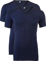 Alan Red stretch T-shirts Oklahoma (2-pack) - V-hals - donker blauw -  Maat XL