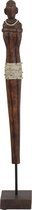 Light & Living Ornament op voet 10x10x67,5 cm ALIKA hout bruin