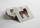 Hond Leonberger | Houten Onderzetters 6 Stuks