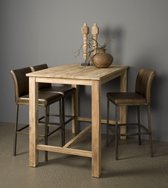 Genua | Teak Bartafel | 160x90x110 | Black Wash