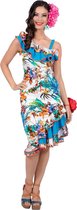 Wilbers & Wilbers - Hawaii & Carribean & Tropisch Kostuum - Zwoele Nachten Zwierende Rokken Hawaii - Vrouw - blauw - Maat 42 - Carnavalskleding - Verkleedkleding