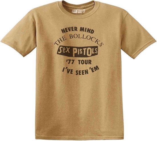 T-shirt Sex Pistols Pretty Vacant - Homme Unisexe, Couleur Beige, 100% Coton, Neuf Avec étiquettes
