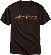 Violent Femmes Heren Tshirt -M- Salmon Pink Vintage Logo Zwart