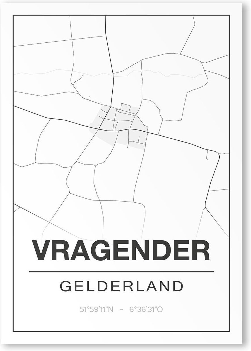 Poster/plattegrond VRAGENDER - A4