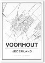 Poster/plattegrond VOORHOUT - A4