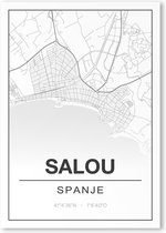 Poster/plattegrond SALOU - 30x40cm