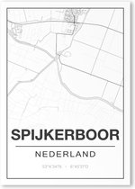 Poster/plattegrond SPIJKERBOOR - 30x40cm