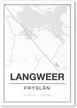 Poster/plattegrond LANGWEER - 30x40cm