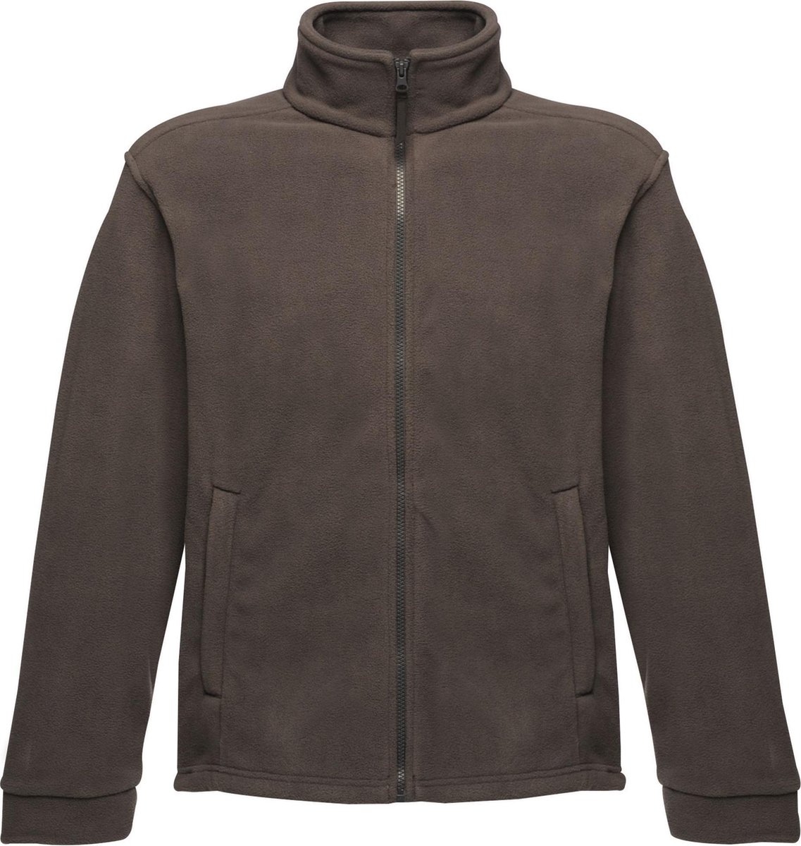 Fleece Hiking Heren Hoge Kraag Zip Thor 300 Grijs