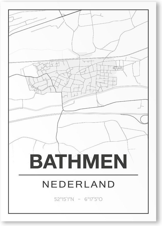 Poster/plattegrond BATHMEN - 30x40cm