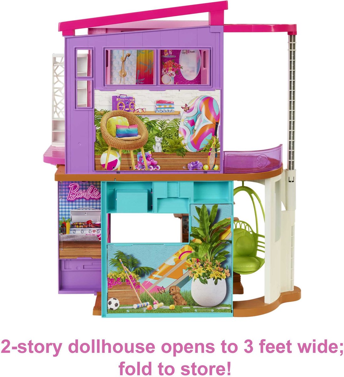 Barbie Malibu Huis - Barbie huis - 2 verdiepingen met barbie meubels — afbeelding 6