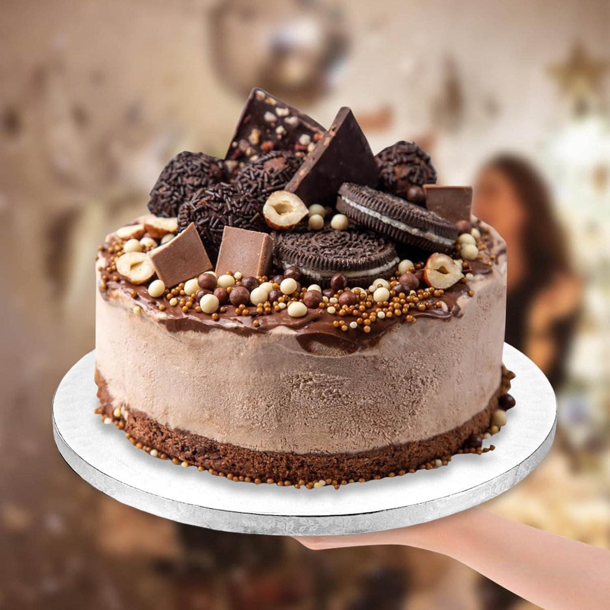 Lot De 2 Déco Ronds En Carton,Planches à Gâteau Rondes