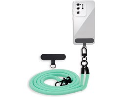 Cadorabo mobiele telefoonketting geschikt voor HTC WILDFIRE S in TURKOOIS met verstelbaar riemkoord om om je nek te hangen