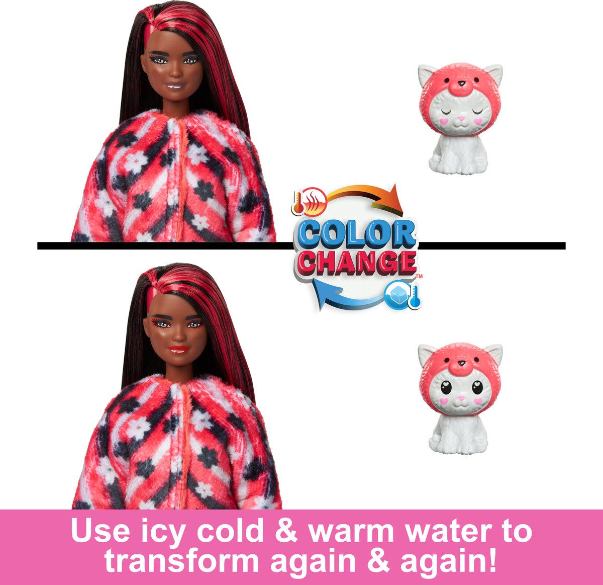 Barbie Cutie Reveal Pop - 30 cm - Kitten Rode Panda - Barbiepop — afbeelding 10
