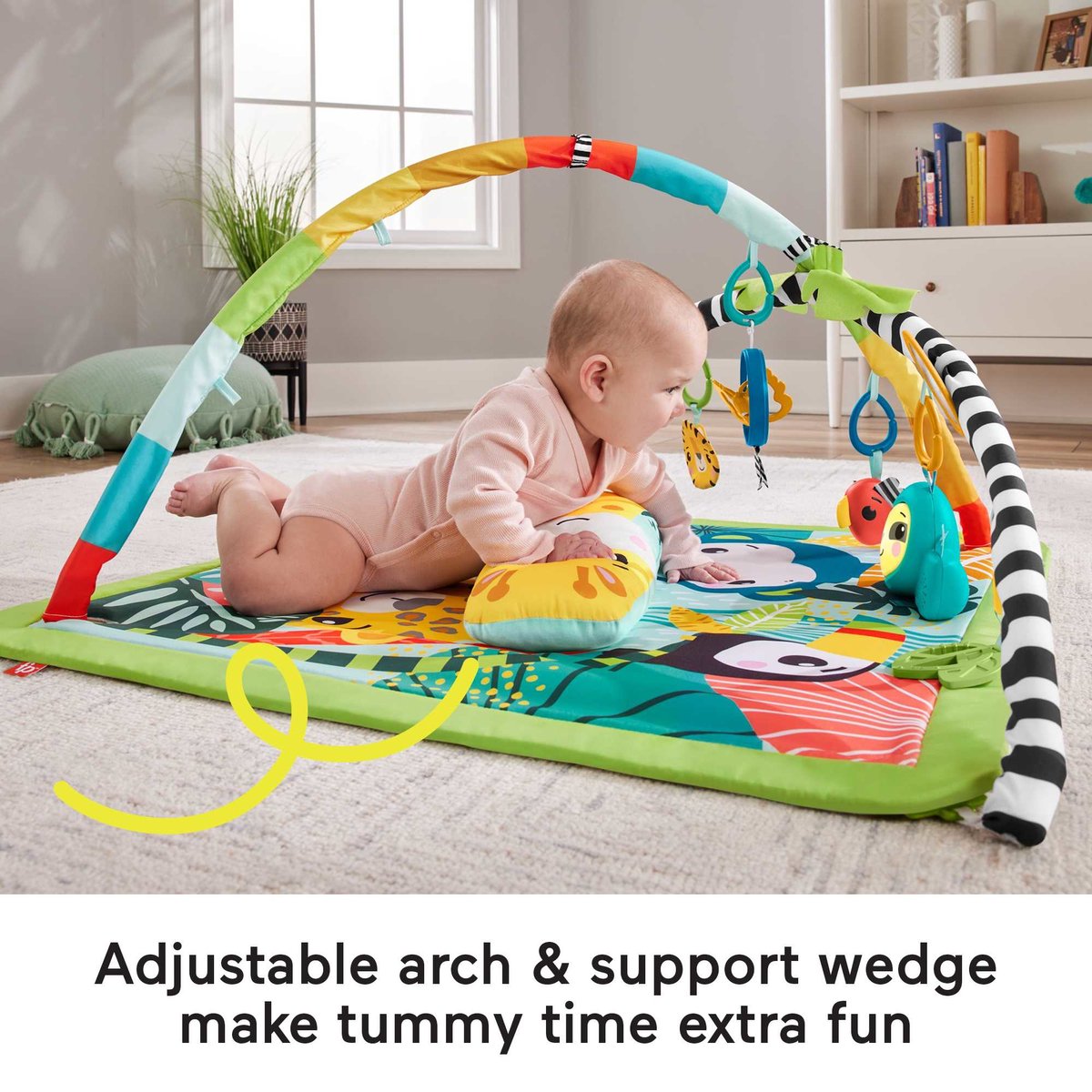 Fisher-Price Baby Gym 3 in 1 Jungle - Baby speelgoed - 0 tot 6 maanden — afbeelding 4