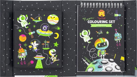 Tiger Tribe Neon Colouring Sets/Outer Space