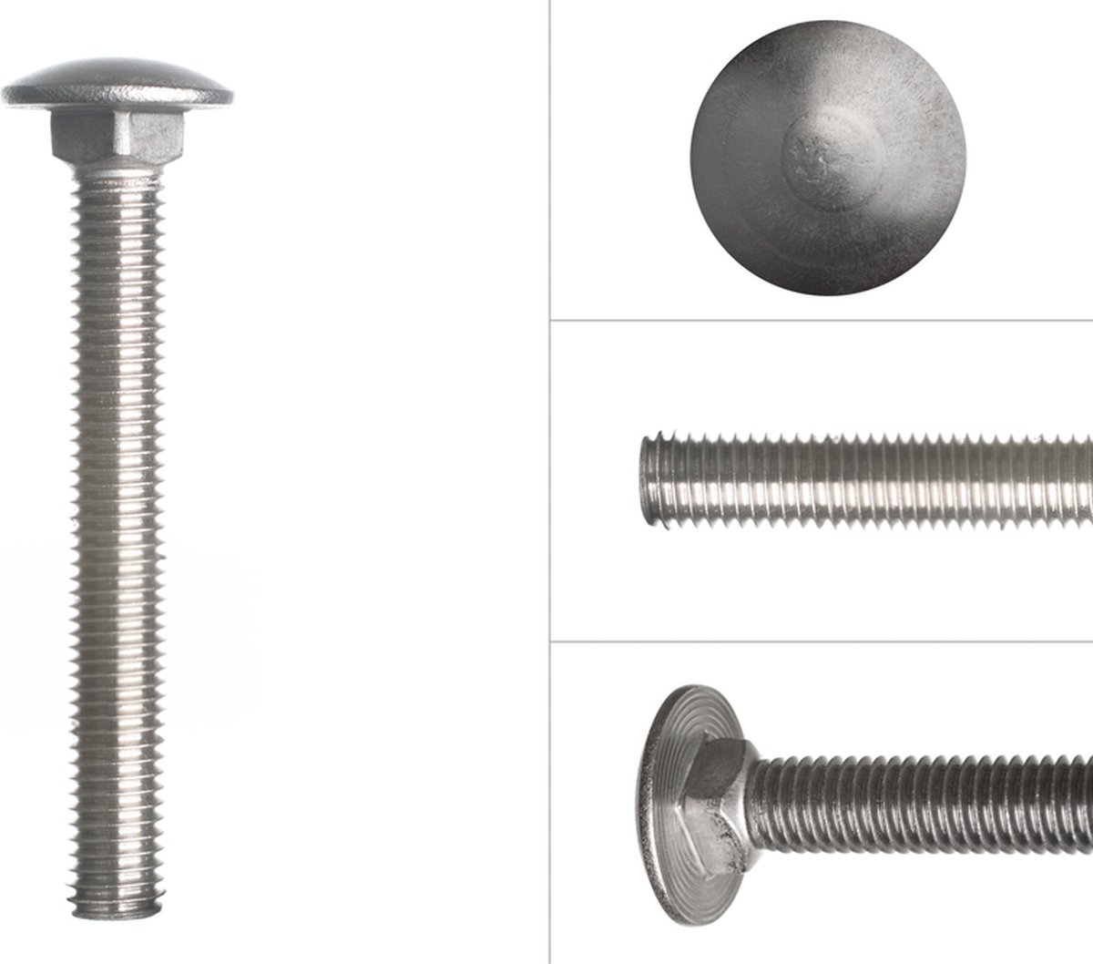 Wovar Slotbouten RVS M10 x 70 mm | 25 stuks