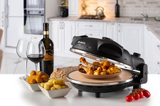 Ariete 0917/00 - PIZZA IN 4 'MINUTES - pizzaoven - 1200W - timer - diameter 32 cm - max. 400 graden - zwart — afbeelding 3