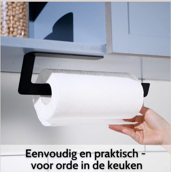DEKAZIA® Toiletrolhouder Mangohout Zwart | Wc-Papierhouder Hout | Badkamer Accessoires | Toiletpapierhouder Zonder Boren