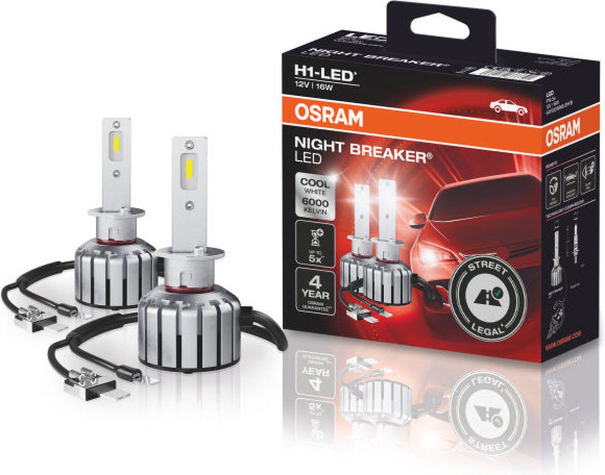 Osram Night Breaker Serie - H1-LED Lamp - Modern Wit Licht - Retrofit – foto 4