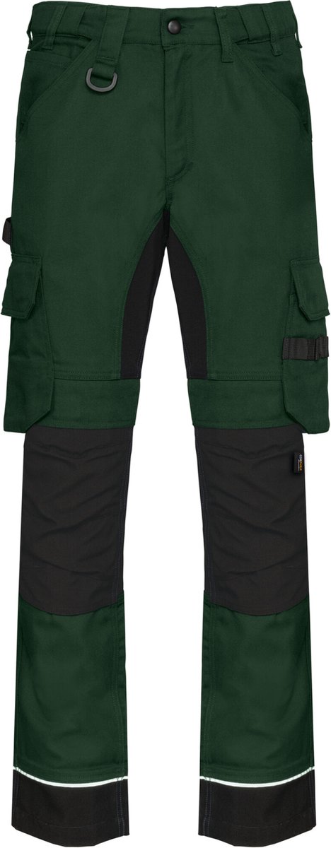 WK. Designed To Work Gerecycleerde performance heren werkbroek WK743 - Forest Green / Black - 50 NL (44 FR)