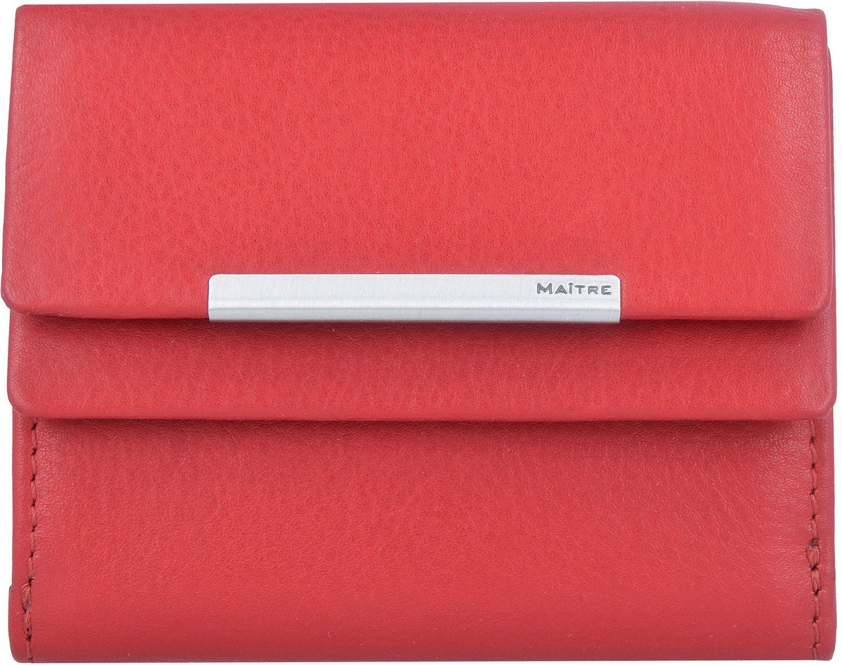 Maître Belg Deda Portemonnee Leer 10 cm - Dames - Horizontaal - red