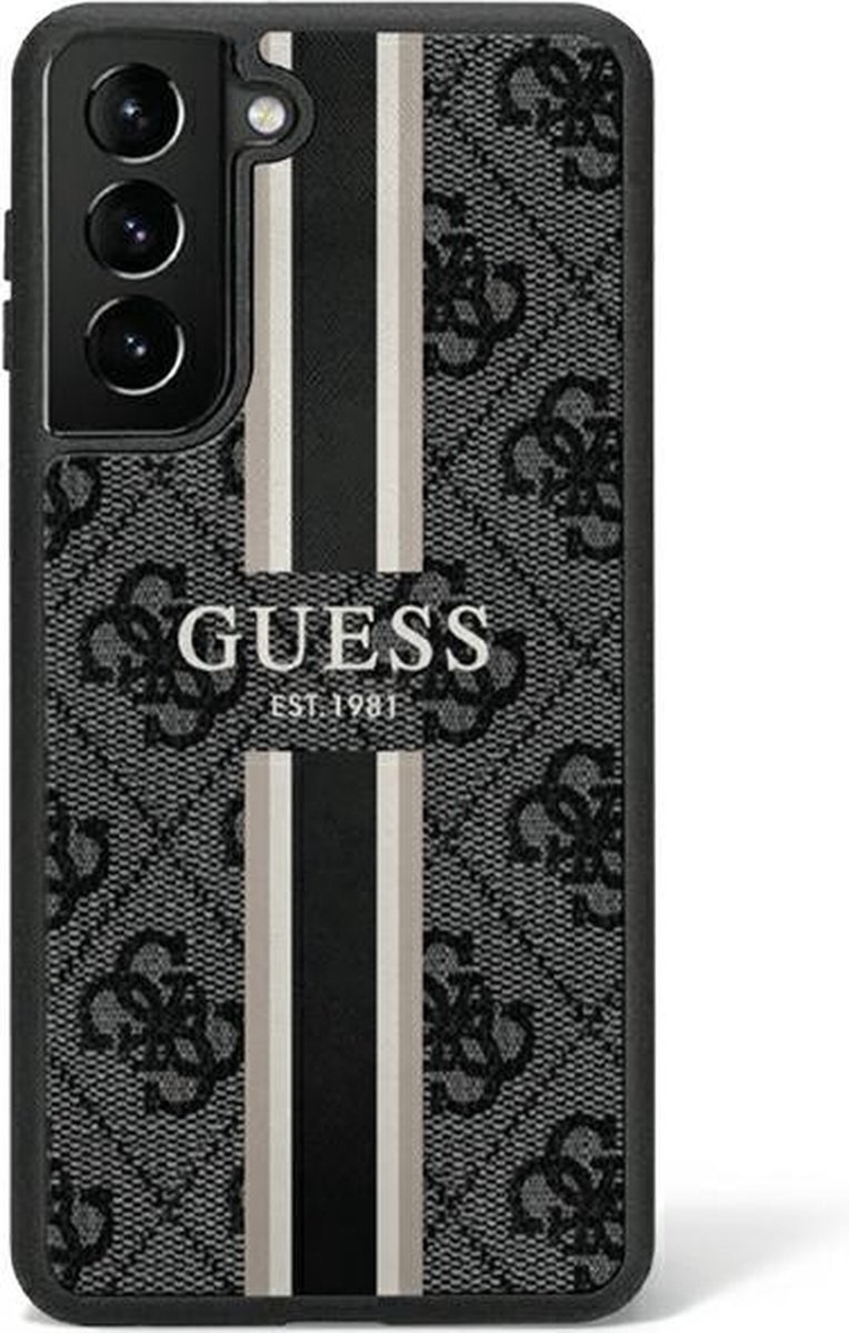 Guess 4G Printed Stripe Back Case geschikt voor Samsung Galaxy S23 Ultra (S918) - Grijs