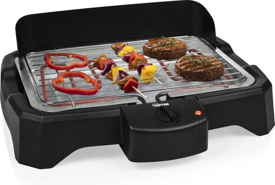Tristar BQ-2824 Elektrische Barbecue - Tafel BBQ 34,5 x 23 cm - Regelbare thermostaat - 2000 Watt - Zwart