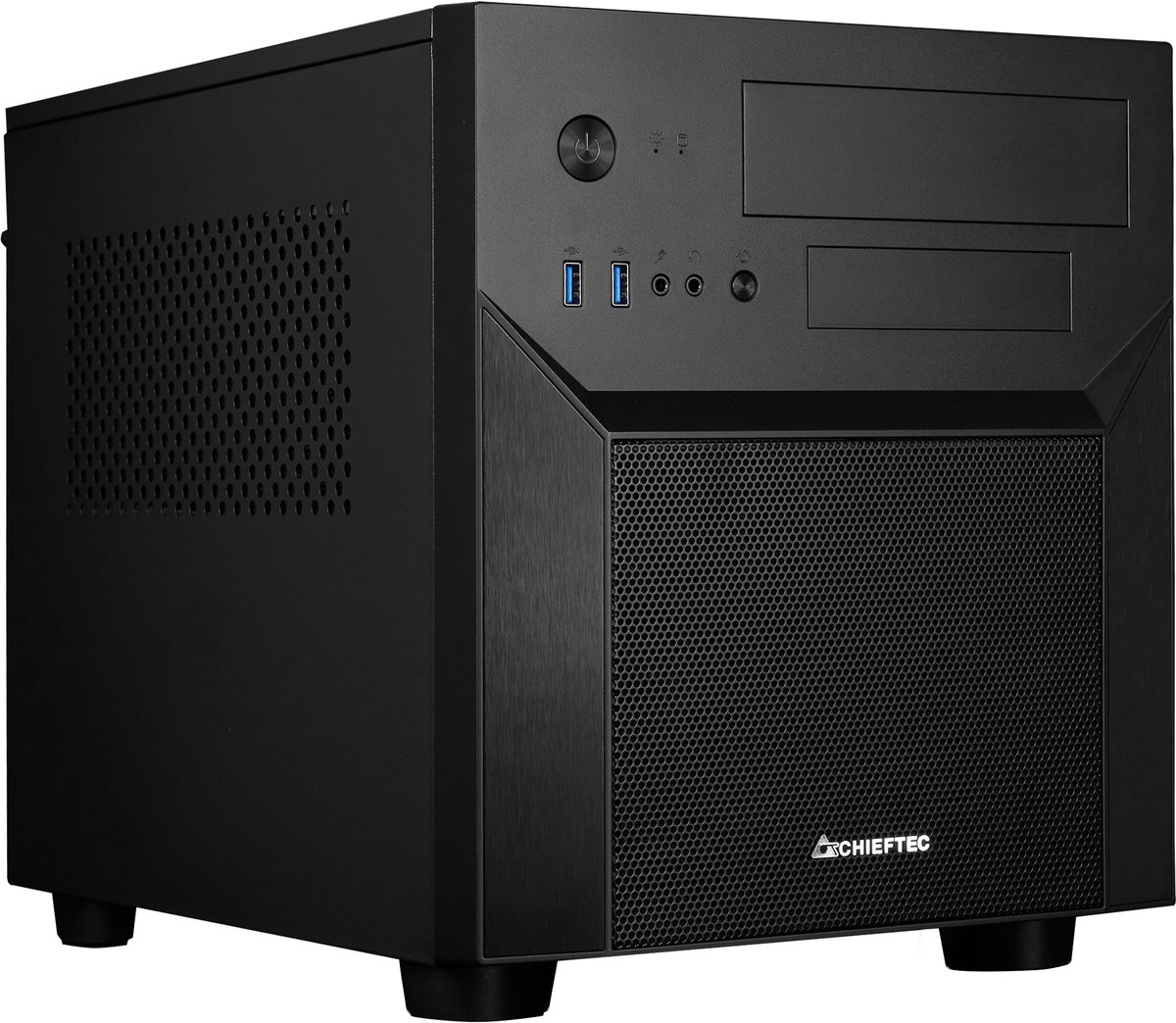 Chieftec CI-02B-OP cube-behuizing 2x USB-A 3.2 (5 Gbit/s), 2x Audio