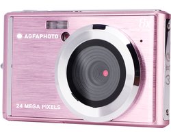 AGFAPHOTO Realishot DC5500 - Appareil Photo Numérique Compact, 24 MP, Ecran LCD 2,4", Zoom Digital 8x, Vidéo HD 720p, Mémoire Externe SD, Batterie Lithium - Rose