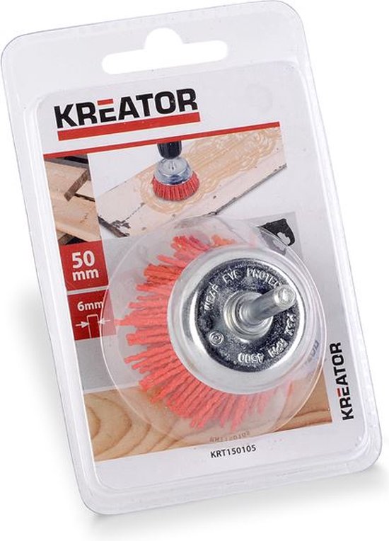 Foto: Kreator komborstel voor boormachine 50mm nylon 6mm as krt150105 