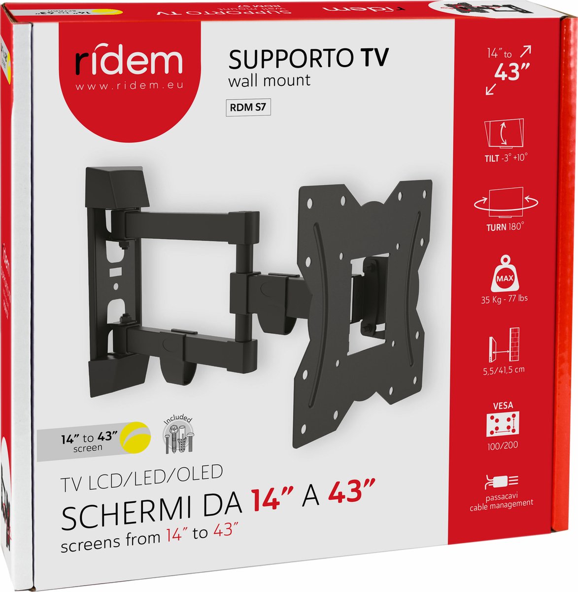 Karma Italiana RDM S7 109,2 cm (43") Zwart