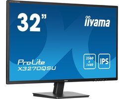 iiyama ProLite X3270QSU-B1 - 32 inch - QHD - IPS - USB-Hub (3x)