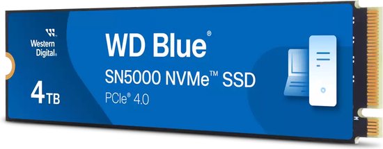 Western Digital WD Blue SN5000 NVMe 4 TB M.2 PCI Express 4.0 van Western Digital — afbeelding 2