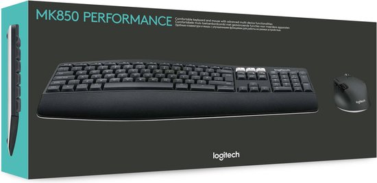 Logitech MK850 Performance clavier Souris incluse RF sans fil + Bluetooth QWERTY Anglais américain Noir