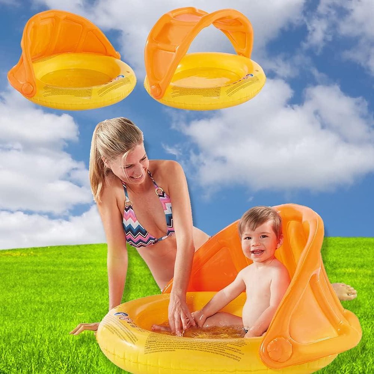 Intex babyzwembad rechthoek 166x100x28cm (opblaasbare bodem