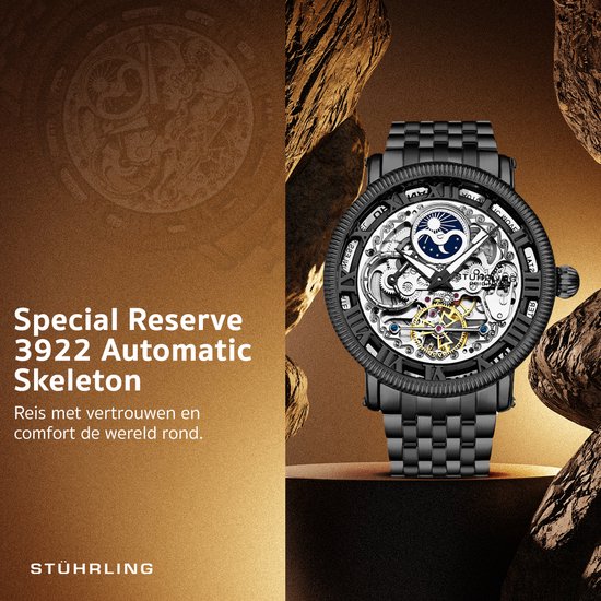 Stuhrling Original 165.3345 - Reloj analógico de caballero automático